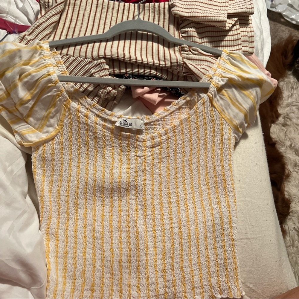 never worn striped hollister shirt